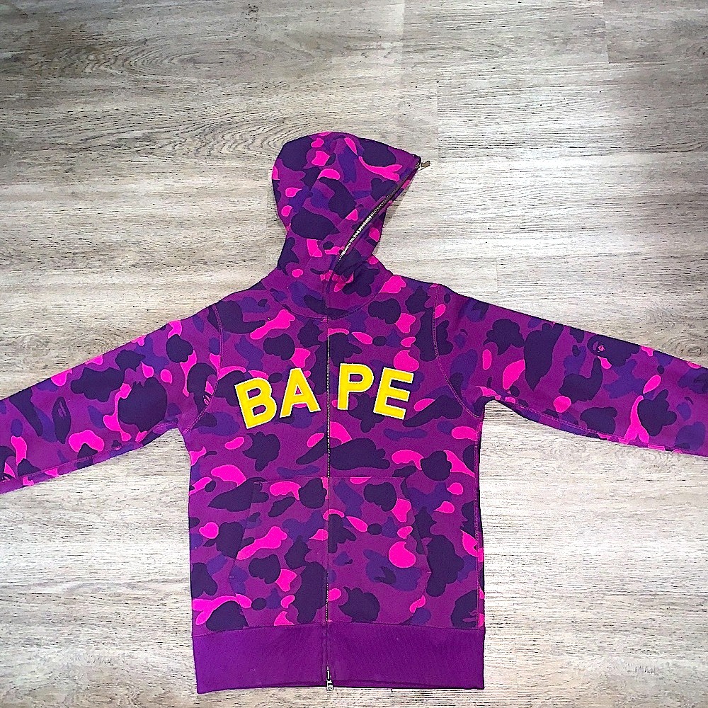 BAPE Camo Full Zip Hoodie (Purple)